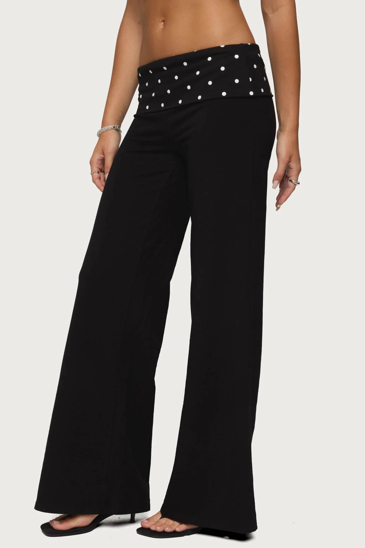 Meshey Fold Over Pants