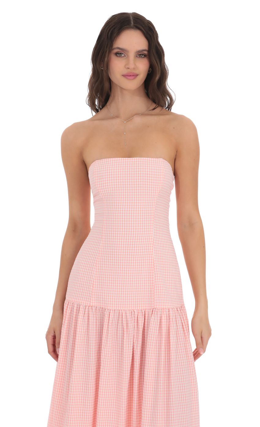 Strapless Drop Waist Maxi Dress