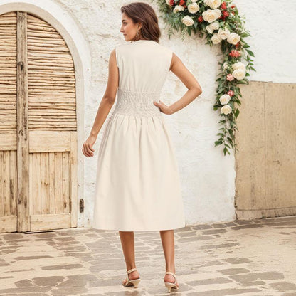 Summer Smocked Midi Dress