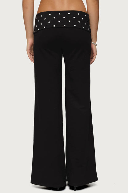 Meshey Fold Over Pants