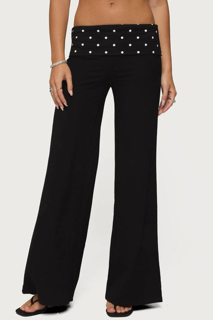 Meshey Fold Over Pants