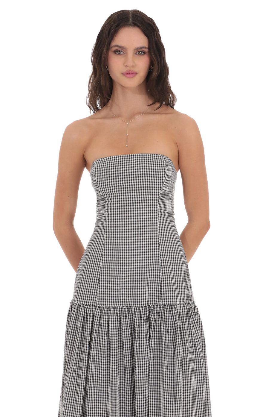 Strapless Drop Waist Maxi Dress